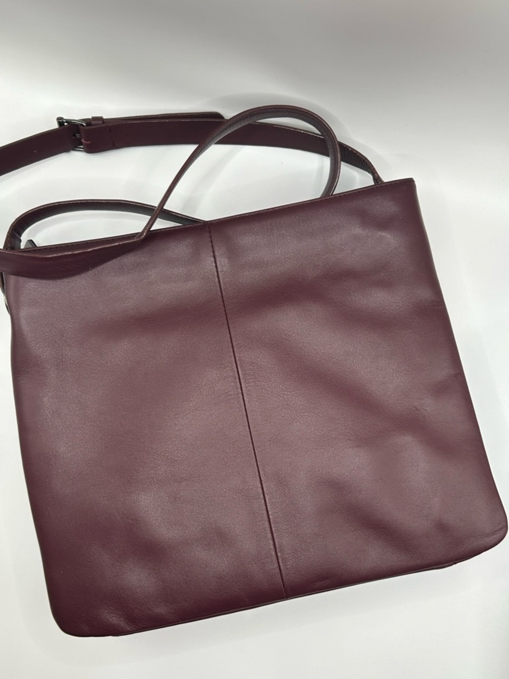 Furla Colorblock Leather Shoulder Bag in Mauve, Burgundy & Cream - Picture 2 of 9